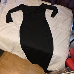 SHEIN Black Long Sleeve Dress